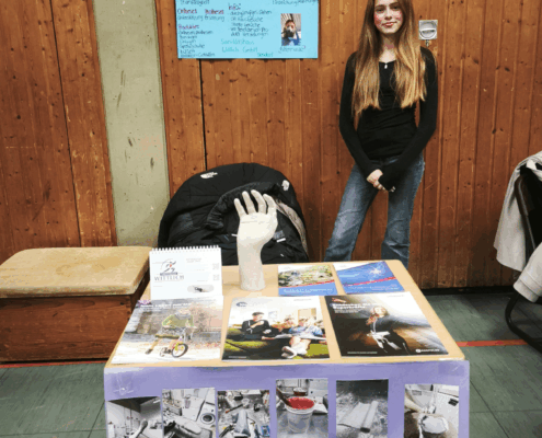 Messestand zur mechanischen Orthopädie