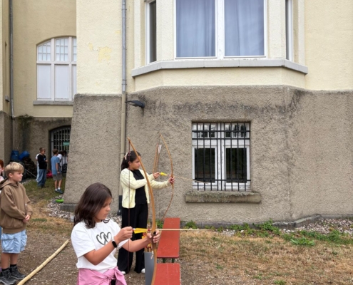 Bogenschießübungen in Monrepos