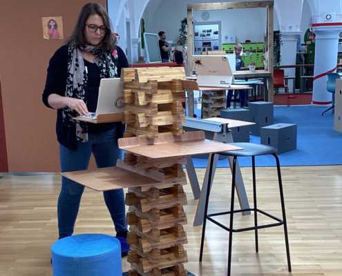 Erprobung von Raummodellen und Arbeitsmaterialien vor Ort